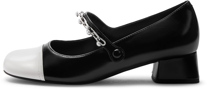 CHARLES&KEITH PU拼色粗跟瑪麗珍鞋 女款 Purchase CHARLES&KEITH PU拼色粗跟瑪麗珍鞋 女款