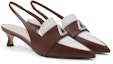 Order (W) CHARLES & KEITH Sandal Tumit Kucing Retro Hujung Runcing Warna Blok CK1-61720153
