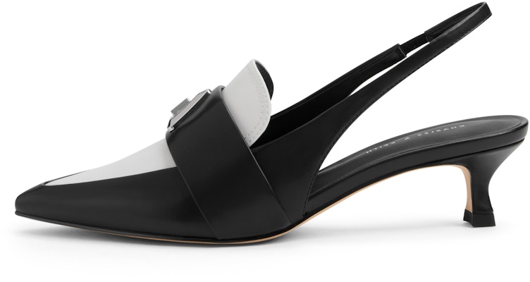 CHARLES&KEITH PU 尖頭拼色復古貓跟 細跟 高跟涼鞋 4.7cm 女款 Shop CHARLES&KEITH PU 尖頭拼色復古貓跟 細跟 高跟涼鞋 4.7cm 女款