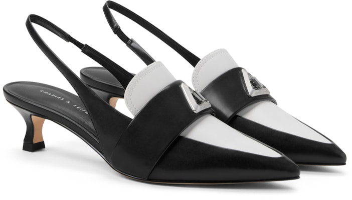 CHARLES&KEITH PU 尖頭拼色復古貓跟 細跟 高跟涼鞋 4.7cm 女款 Details for CHARLES&KEITH PU 尖頭拼色復古貓跟 細跟 高跟涼鞋 4.7cm 女款