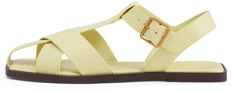 (W) 查尔斯&凯斯 交叉带平底凉鞋 '黄色' CK1-70380940_YELLOW Buy (W) 查尔斯&凯斯 交叉带平底凉鞋 '黄色' CK1-70380940_YELLOW