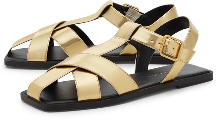 (W) CHARLES & KEITH Sandal Silang 'Emas Metalik' CK1-70380940_GOLD Lookbook (W) CHARLES & KEITH Sandal Silang 'Emas Metalik' CK1-70380940_GOLD