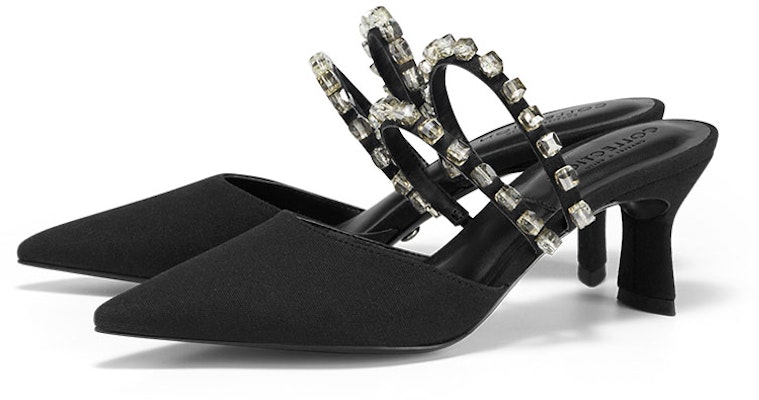 (W) CHARLES & KEITH ビジューストラップ ポインテッドトゥ サンダル (黒) SL1-60280406_BLACK Lookbook (W) CHARLES & KEITH ビジューストラップ ポインテッドトゥ サンダル (黒) SL1-60280406_BLACK