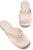 (Women) CHARLES & KEITH Fabric Pearl Embellished Flat 'Fashion Slide Sand Beige' CK1-70900364_BEIGE