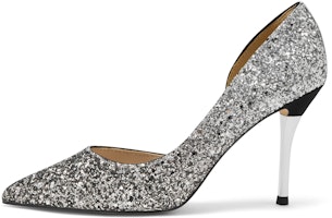 (Women) CHARLES & KEITH Fabric Pointed-Toe Pumps 'Black Sequin Sparkle' CK1-60580071-PEWTER (Women) CHARLES & KEITH Fabric Pointed-Toe Pumps 'Black Sequin Sparkle' CK1-60580071-PEWTER