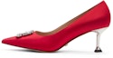 Buy (Women) CHARLES & KEITH Fabric Pointed-Toe Stiletto 'Ruby Red' SL1-60580031