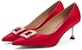 (Women) CHARLES & KEITH Fabric Pointed-Toe Stiletto 'Ruby Red' SL1-60580031