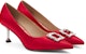 (Women) CHARLES & KEITH Fabric Pointed-Toe Stiletto 'Ruby Red' SL1-60580031