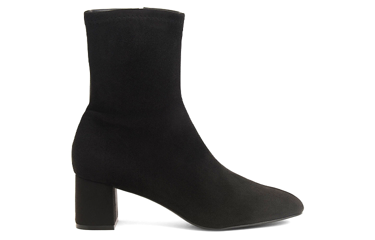 Order (W) CHARLES & KEITH But Kasut Tumit Suede Tiruan 'Hitam' CK1-90280034_BLACK