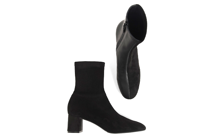 Shop (W) CHARLES & KEITH But Kasut Tumit Suede Tiruan 'Hitam' CK1-90280034_BLACK