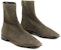 (W) CHARLES & KEITH But Ankle Heel Faux Suede 'Military Green' Bernafas CK1-90900085_M.GRN
