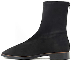 (Women) CHARLES & KEITH Faux Suede Breathable Chunky Heel Ankle Boots 'Black' CK1-90900085_BLK.TXT (Women) CHARLES & KEITH Faux Suede Breathable Chunky Heel Ankle Boots 'Black' CK1-90900085_BLK.TXT