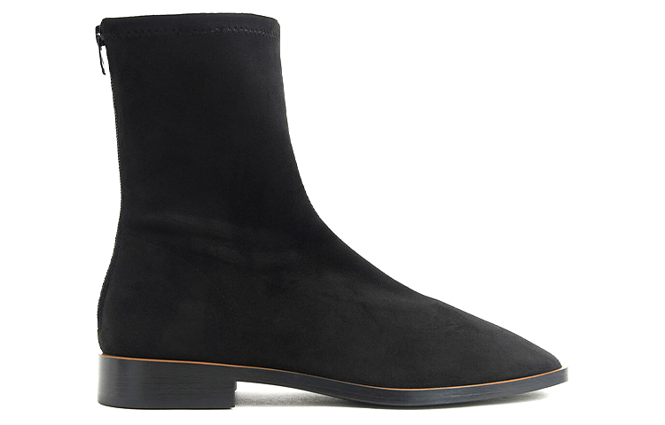 Order (W) CHARLES & KEITH Sepatu Boot Tumit Chunky Suede Hitam 'Ankle Boots' CK1-90900085_BLK.TXT