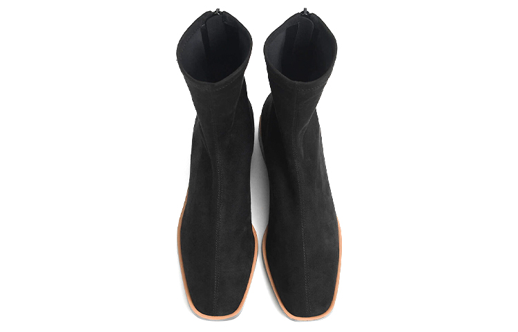 Shop (W) CHARLES & KEITH Sepatu Boot Tumit Chunky Suede Hitam 'Ankle Boots' CK1-90900085_BLK.TXT