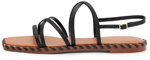 (Women) CHARLES & KEITH Flat Sandals 'Black Weaved Strappy' CK1-70900278-Black (Women) CHARLES & KEITH Flat Sandals 'Black Weaved Strappy' CK1-70900278-Black