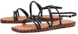 (Women) CHARLES & KEITH Flat Sandals 'Black Weaved Strappy' CK1-70900278-Black