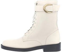 (Women) CHARLES & KEITH Gabine Leather Low Heel Lace-Up Bootie 'Chalk White' SL1-90280046_CHALK (Women) CHARLES & KEITH Gabine Leather Low Heel Lace-Up Bootie 'Chalk White' SL1-90280046_CHALK