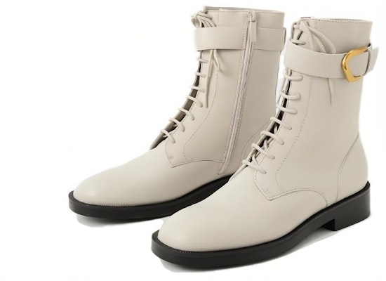(Women) CHARLES & KEITH Gabine Leather Low Heel Lace-Up Bootie 'Chalk White' SL1-90280046_CHALK Lookbook (Women) CHARLES & KEITH Gabine Leather Low Heel Lace-Up Bootie 'Chalk White' SL1-90280046_CHALK