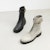 (W) CHARLES & KEITH Gabine But Rendah Kulit Ikat Bootie 'Putih Kapur' SL1-90280046_CHALK