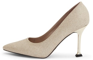 (Women) CHARLES & KEITH Glitter Knit Pointed Toe Pumps 'Bridal Gold' SL1-60280366-2 (Women) CHARLES & KEITH Glitter Knit Pointed Toe Pumps 'Bridal Gold' SL1-60280366-2