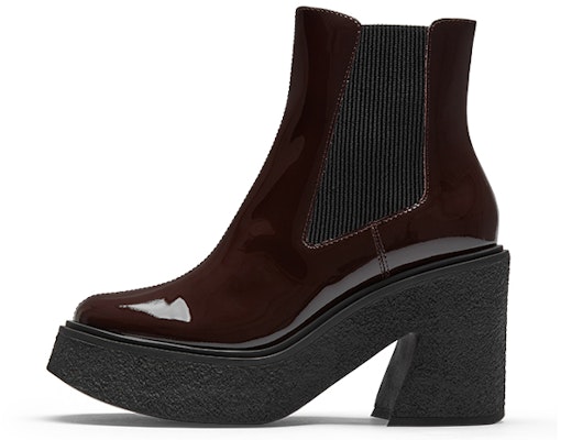 (Women) CHARLES & KEITH Glossy Chunky Heel Chelsea Boots 'Brown Comfort' SL1-91720004_BROWN Buy (Women) CHARLES & KEITH Glossy Chunky Heel Chelsea Boots 'Brown Comfort' SL1-91720004_BROWN