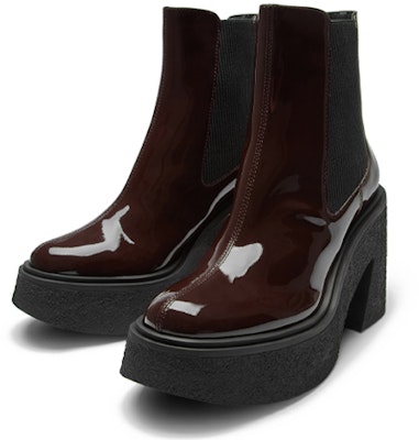 (Women) CHARLES & KEITH Glossy Chunky Heel Chelsea Boots 'Brown Comfort' SL1-91720004_BROWN Lookbook (Women) CHARLES & KEITH Glossy Chunky Heel Chelsea Boots 'Brown Comfort' SL1-91720004_BROWN