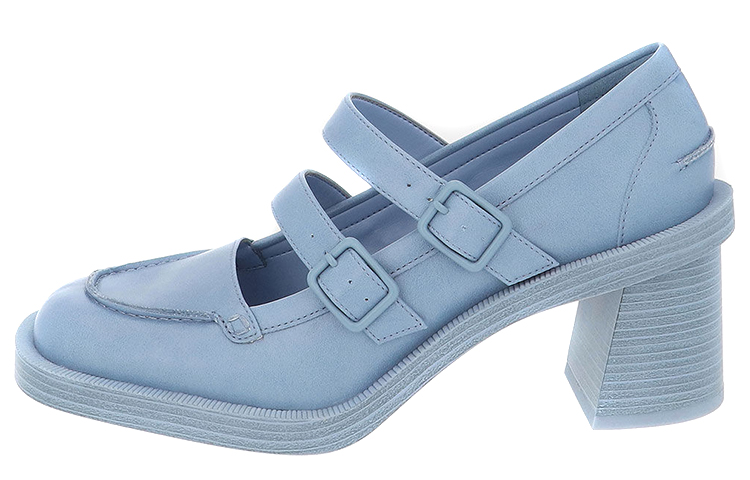 (Women) CHARLES & KEITH Haisley Double Strap Mary Jane Heels 'Blue' CK1-60361369_BLUE