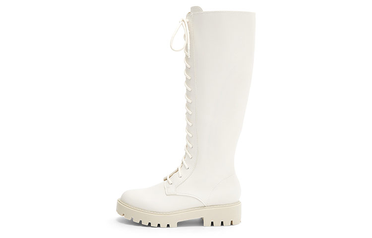 (Women) CHARLES & KEITH High-Top Platform Sneakers 'Pink-White' C1-90360348-2_CHALK