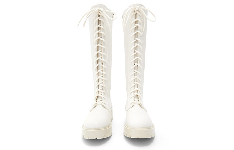 Lookbook (W) CHARLES & KEITH Sneaker Platform High-Top 'Pink-White' C1-90360348-2_CHALK