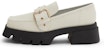 (W) CHARLES & KEITH JK Loafer 'Buckle Logam Merah Jambu Putih Platform' CK1-70900335_CHALK
