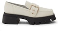 Order (W) CHARLES & KEITH JK Loafer 'Buckle Logam Merah Jambu Putih Platform' CK1-70900335_CHALK
