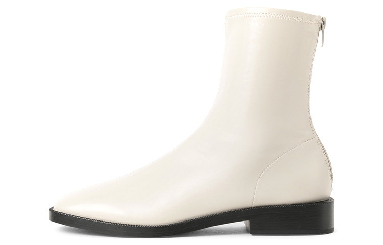 (Women) CHARLES & KEITH Kitten Heel Ankle Boots 'Pink White' CK1-90900090_CHALK