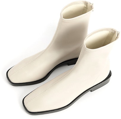 (Women) CHARLES & KEITH Kitten Heel Ankle Boots 'Pink White' CK1-90900090_CHALK Shop (Women) CHARLES & KEITH Kitten Heel Ankle Boots 'Pink White' CK1-90900090_CHALK