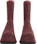 Lookbook (W) CHARLES & KEITH Kasut Boot Tumit Tinggi Knit Platform 'Wine Red' untuk Keselesaan. CK1-90380119_BURGUNDY