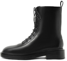 (Women) CHARLES & KEITH Lace-Up Calf Leather Ankle Boots 'Black' CK1-90580149_BLACK (Women) CHARLES & KEITH Lace-Up Calf Leather Ankle Boots 'Black' CK1-90580149_BLACK