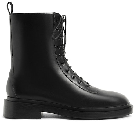 (Women) CHARLES & KEITH Lace-Up Calf Leather Ankle Boots 'Black' CK1-90580149_BLACK Order (Women) CHARLES & KEITH Lace-Up Calf Leather Ankle Boots 'Black' CK1-90580149_BLACK