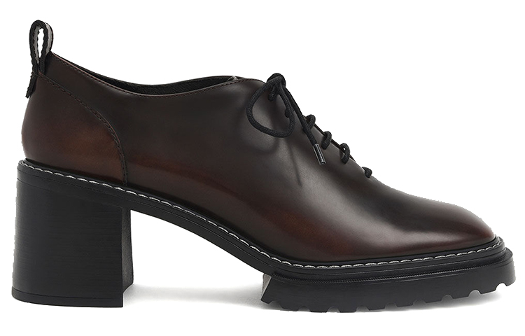 Order (W) CHARLES & KEITH 브라운 레이스업 하이힐 CK1-60361372_DK.BRW