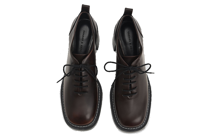 Shop (W) CHARLES & KEITH 브라운 레이스업 하이힐 CK1-60361372_DK.BRW