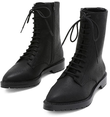 CHARLES&KEITH 堅韌風格時尚歐美風綁帶中筒拉鍊馬丁靴 女款 黑色 Order CHARLES&KEITH 堅韌風格時尚歐美風綁帶中筒拉鍊馬丁靴 女款 黑色