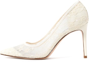 (Women) CHARLES & KEITH Lace Stiletto 'Cream' CK1-60280306_CREAM (Women) CHARLES & KEITH Lace Stiletto 'Cream' CK1-60280306_CREAM
