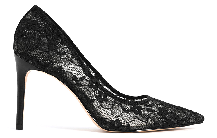 Order (W) CHARLES & KEITH Sepatu Hak Tinggi Renda 'Hitam' CK1-60280306_BLACK