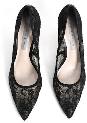 (Women) CHARLES & KEITH Lace Stiletto Heels 'Black' CK1-60280306_BLACK Shop (Women) CHARLES & KEITH Lace Stiletto Heels 'Black' CK1-60280306_BLACK