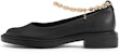 (W) CHARLES & KEITH Lambskin Retro Rantai Chunky Heel Pumps 'Aksen Metalik' SL1-71720098