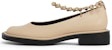 (W) CHARLES & KEITH Lambskin Retro Rantai Chunky Heel Pumps 'Aksen Metalik' SL1-71720098