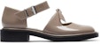 (W) CHARLES & KEITH Kasut Tumit Rendah Mary Jane Tali Kulit Kilasan 'Kelabu-Coklat' SL1-71720090_TAUPE