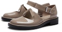 Lookbook (W) CHARLES & KEITH Kasut Tumit Rendah Mary Jane Tali Kulit Kilasan 'Kelabu-Coklat' SL1-71720090_TAUPE