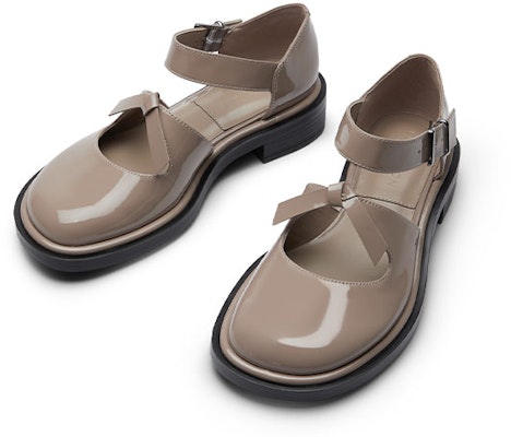 (Women) CHARLES & KEITH Leather Fabric Twist Strap Mary Jane Low Heels 'Grey-Brown' SL1-71720090_TAUPE Purchase (Women) CHARLES & KEITH Leather Fabric Twist Strap Mary Jane Low Heels 'Grey-Brown' SL1-71720090_TAUPE