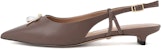 (W) CHARLES & KEITH Kulit Tumit Tinggi 'Kelabu-Coklat Berhias Mutiara' SL1-71720074_TAUPE