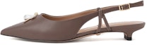 Buy (W) CHARLES & KEITH Kulit Tumit Tinggi 'Kelabu-Coklat Berhias Mutiara' SL1-71720074_TAUPE