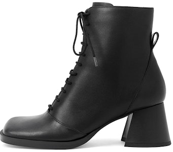 (W) 찰스앤키스 블랙 가죽 레이스업 앵클부츠 SL1-90280044_BLACK Buy (W) 찰스앤키스 블랙 가죽 레이스업 앵클부츠 SL1-90280044_BLACK